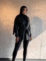 کت چرم کوتاه بلک استایل رنگ مشکی کد۱۲ - تصویر 6