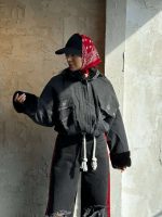 کت جین آستین خز - تصویر 3